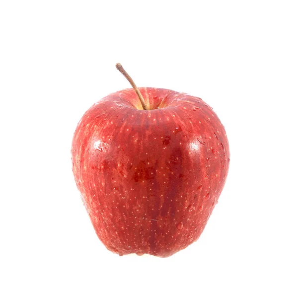 Beyaz Arkaplanda Taze Kırmızı Elma — Stok fotoğraf