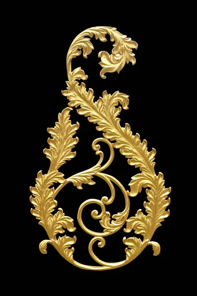 Elementi Ornamentali Disegni Floreali Oro Vintage — Foto Stock