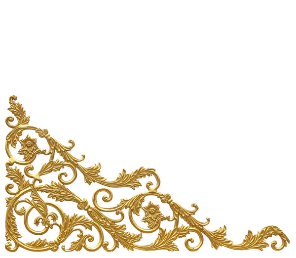 Елементи Орнаменту Вінтажний Золотий Квітковий Дизайн — стокове фото