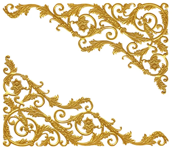 Ornamentelemente Vintage Gold Blumenmuster — Stockfoto