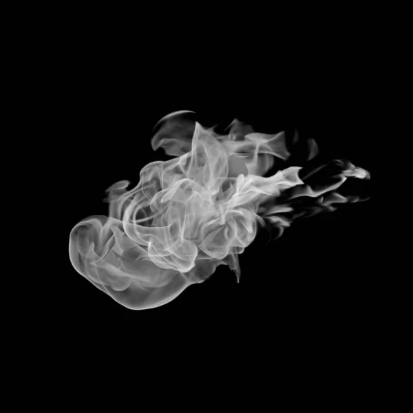 Smoke Fragments Black Background — Stock Photo, Image