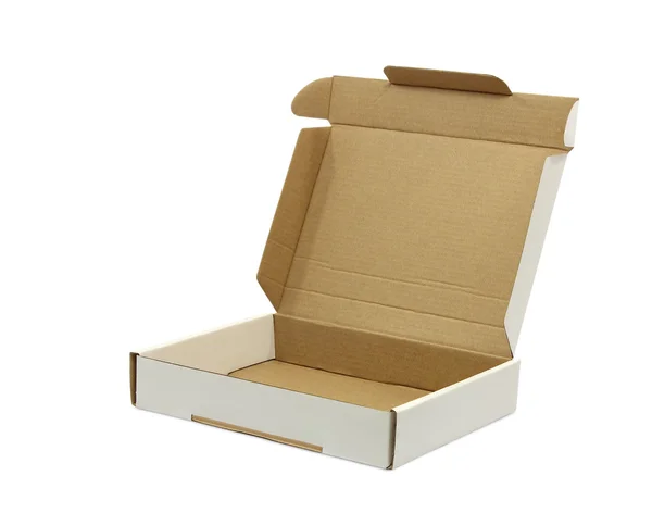 Beyaz kutu açma — Stok fotoğraf