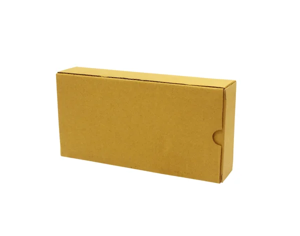 Cardboard box  with isolated on white — Stock Photo, Image