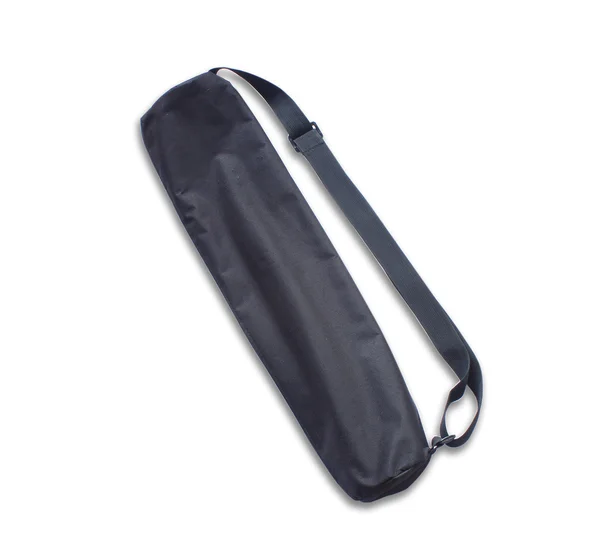 Izole beyaz zemin üzerine siyah fotoğraf sırt çantası — Stok fotoğraf