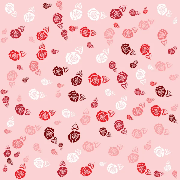 Rose with leaf seamless pattern — Stock Vector