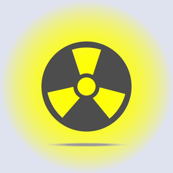 Radioactive icon in gray colors — Stock Vector