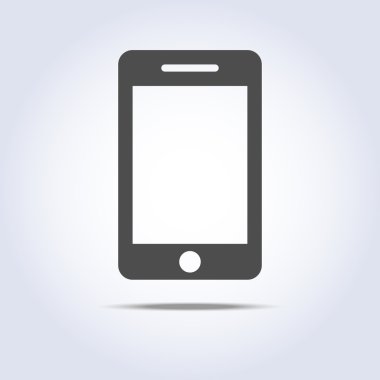 Simge telefon tasarlamak gri arka plan üzerinde