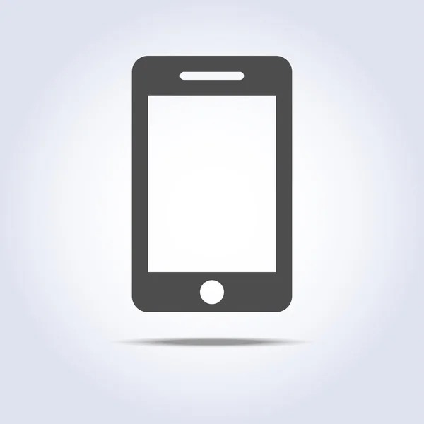 Obrázek ikony telefonu na šedém pozadí — Stockový vektor