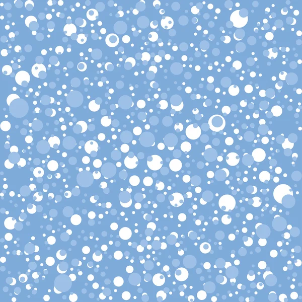 Modèle sans couture avec neige sur fond bleu — Image vectorielle