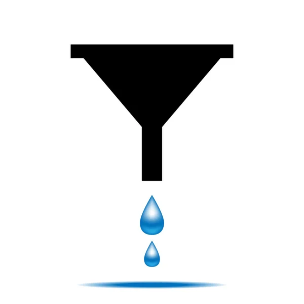 Ikona lejka z kropli wody — Wektor stockowy