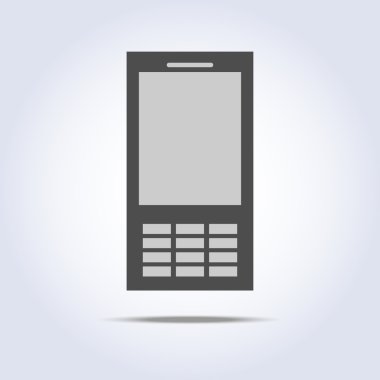 telefon retro simgesi gri renkler