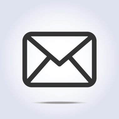 Vektör zarf simgesi gri renkler