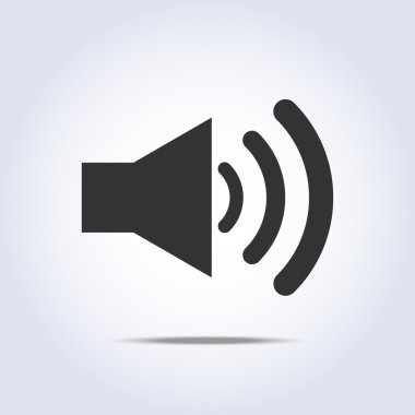 Hoparlör ses simgesi gri renkler