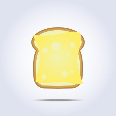 Peynir ile beyaz ekmek tost simgesi