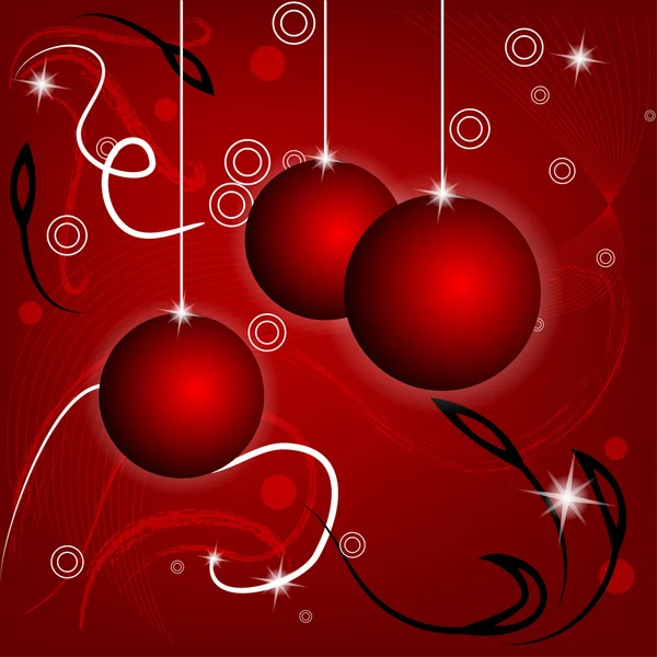 Fond rouge de Noël — Image vectorielle