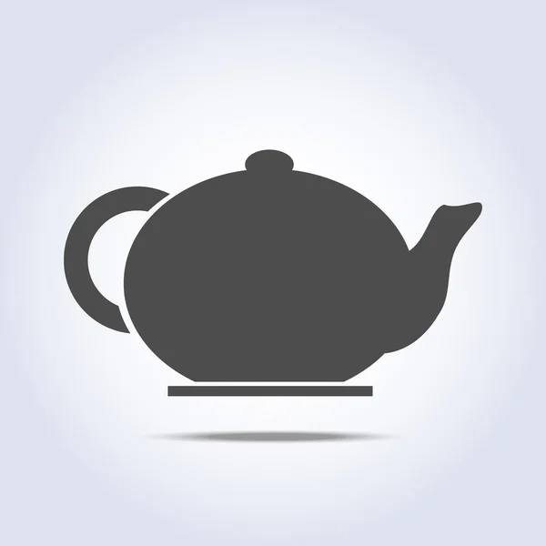中灰色颜色茶壶图标 — 图库矢量图片