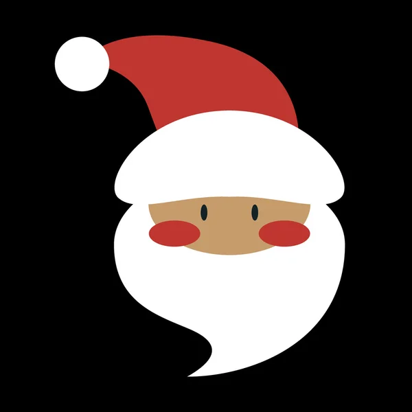 Düz tasarım vektör Noel Baba yüz simgesi