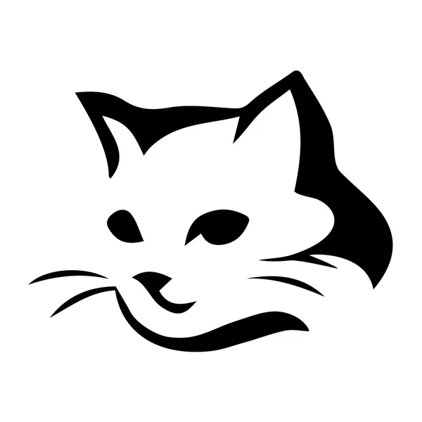 set of cute cats on white background, line style icon vector