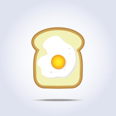Yumurta beyaz ekmek tost simgesiyle