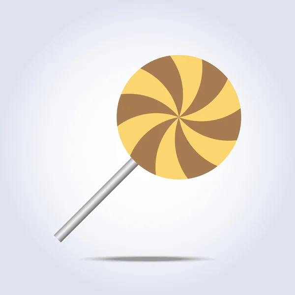 Lollipop caramel icon on gray background — Stock Vector