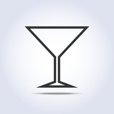 Şarap kadehi basit web simgesi