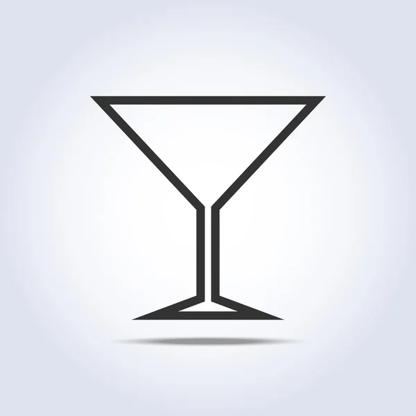 Copo de vinho ícone web simples — Vetor de Stock