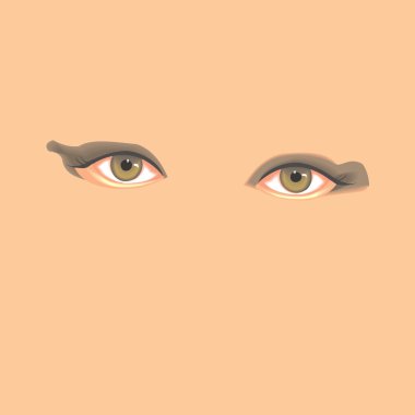 Gerçekçi el gözleri vektörde çekilmiş.