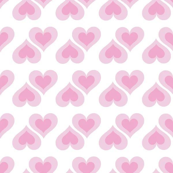 Pink hearts seamless bakground pattern — Stock Vector