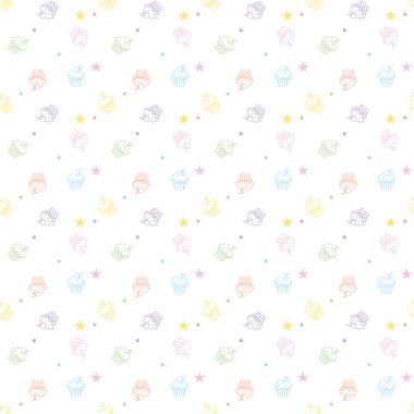 Kek Dikişsiz desen beyaz renkleri