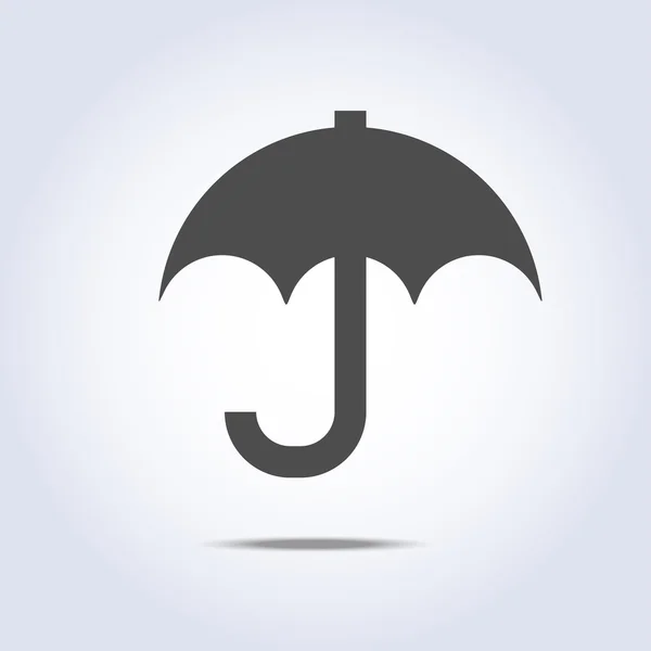 Gray color umbrella simple icon — Stock Vector