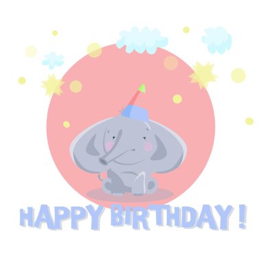 Doğum günü kartı fili