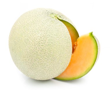 Orange cantaloupe melon isolated clipart