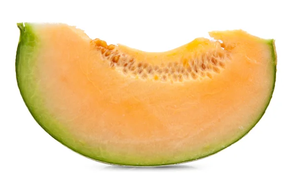 Pomarańczowy melon na białym tle — Zdjęcie stockowe
