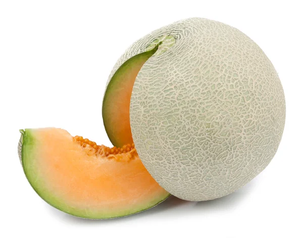 Melon cantaloup orange isolé — Photo