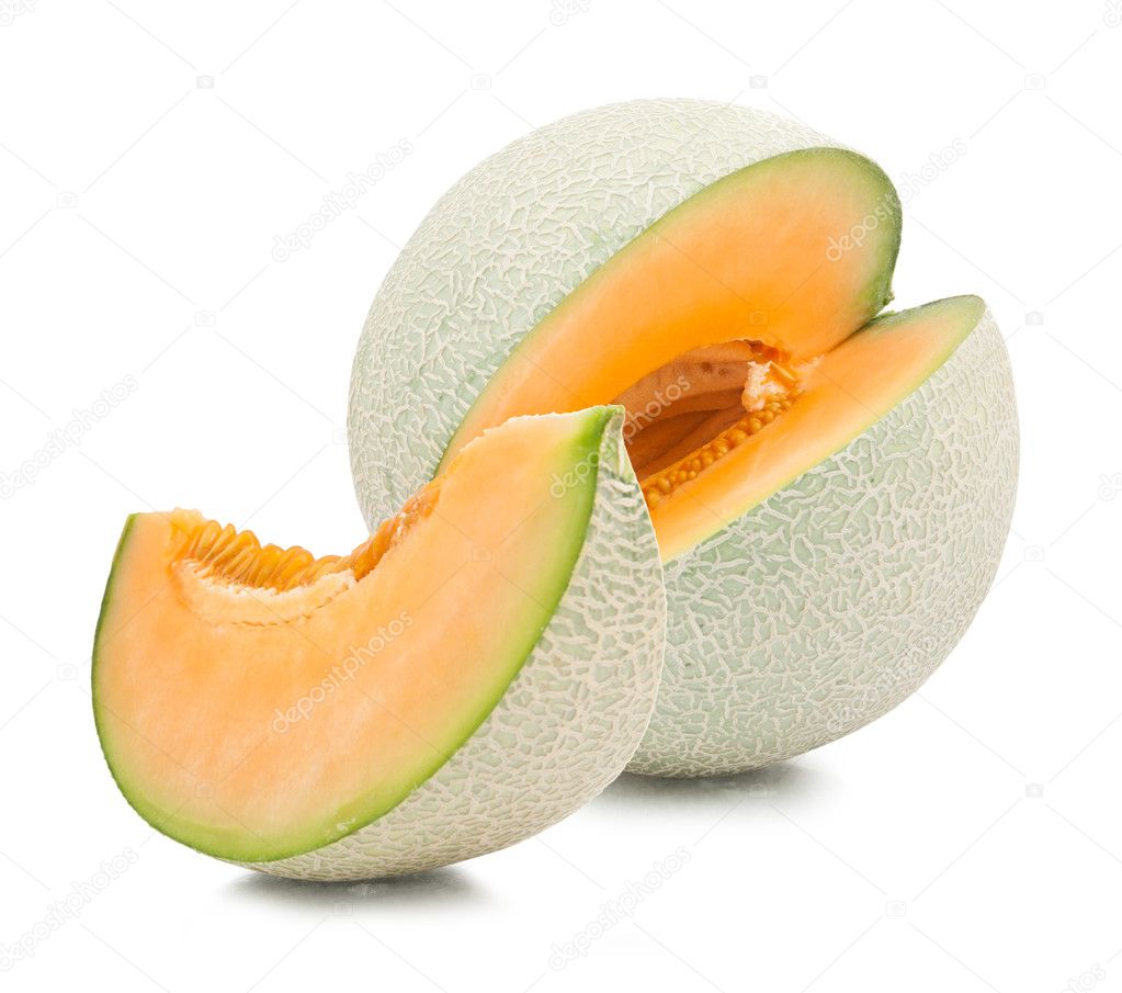 Orange cantaloupe melon isolated