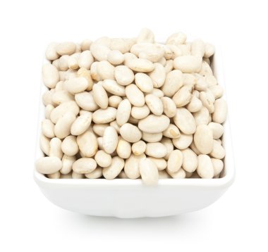 beyaz fasulye fincan izole