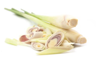 beyaz üzerine Limon otu