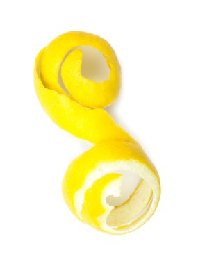 limon twist beyaz zemin üzerine.
