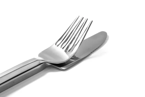 Knife and fork isolated — Stock Photo, Image