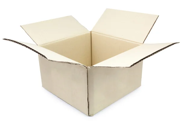 Izole karton kutu — Stok fotoğraf