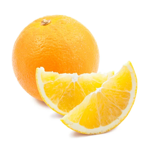 Slices of orange isolated — Stock Photo, Image