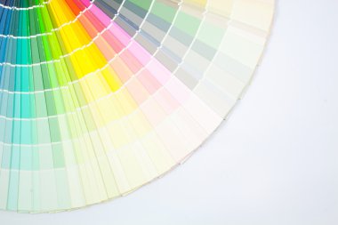 boya renk paletinde yakın çekim.