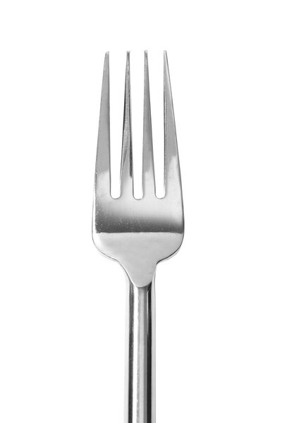 silver fork isolated