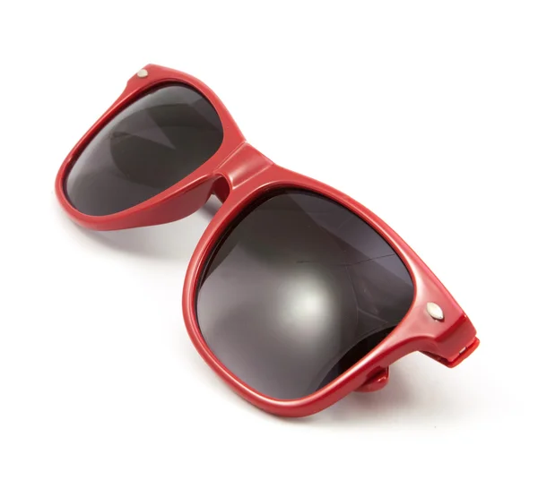 Röda solglasögon isolerade — Stockfoto