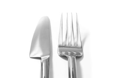 bıçak ve çatal izole