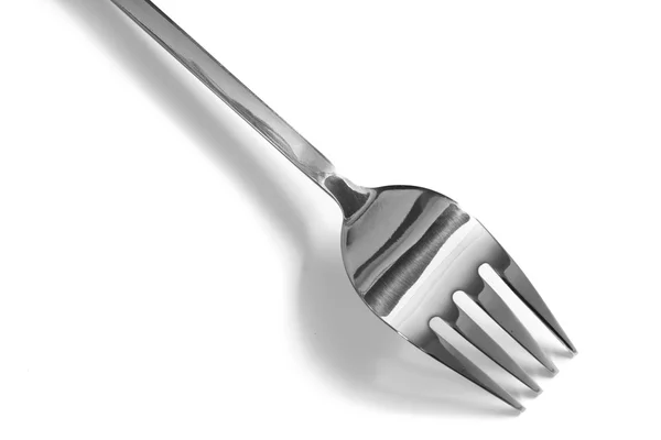Silver fork back isolated — Stock Photo, Image