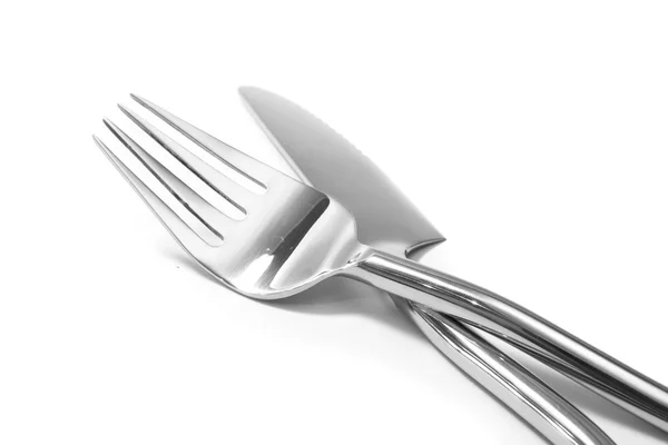 Knife and fork isolated — Stock Photo, Image