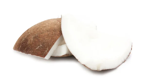 Pedaços de coco isolados — Fotografia de Stock