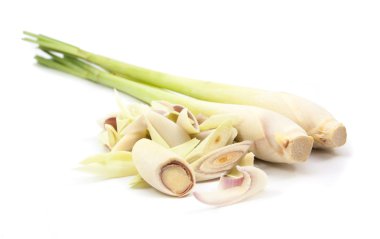 beyaz üzerine Limon otu