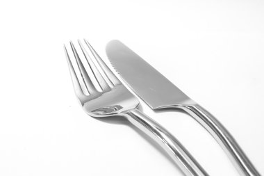 bıçak ve çatal izole